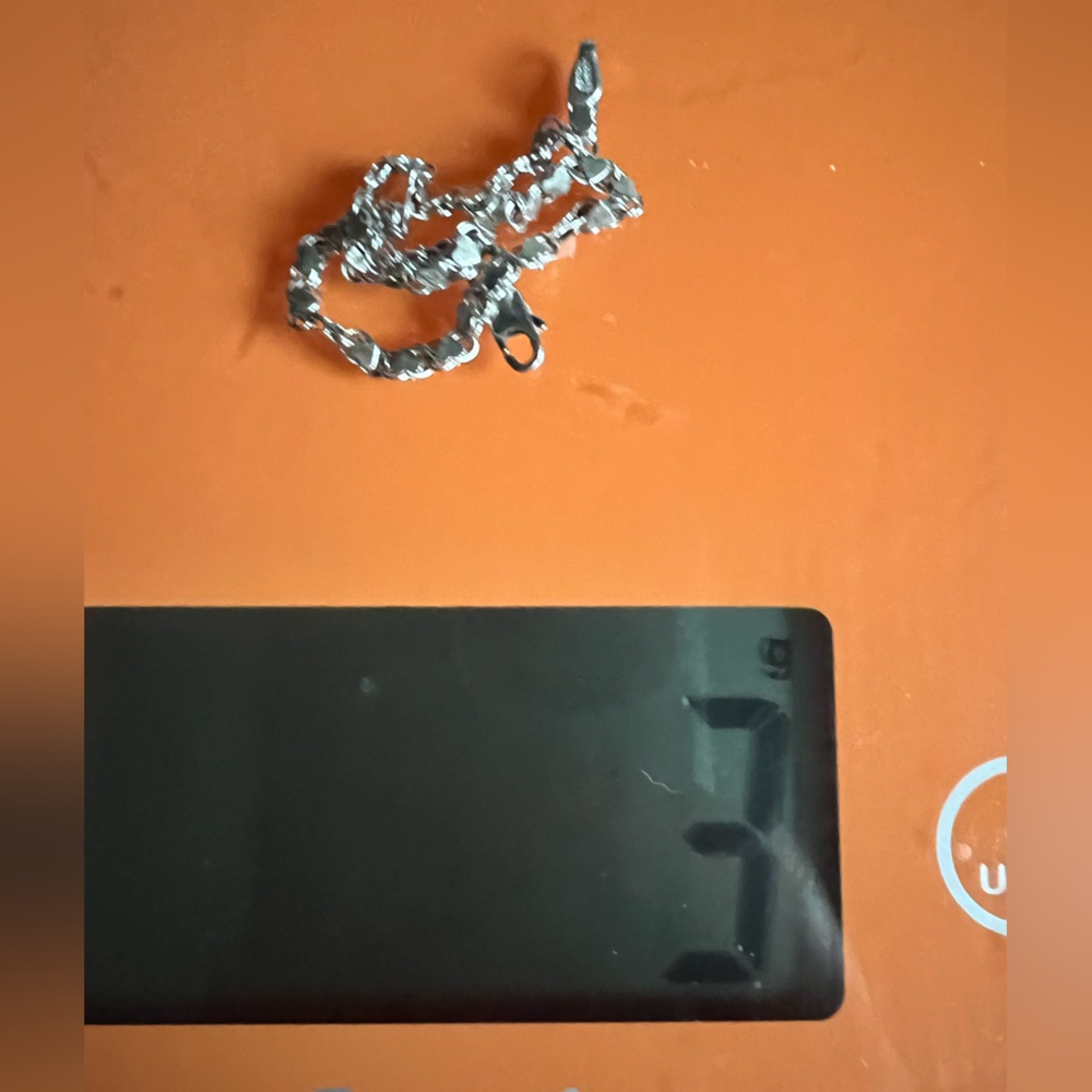 14k white gold heart link bracelet- Turkey 6.5” long - Picture 4 of 4